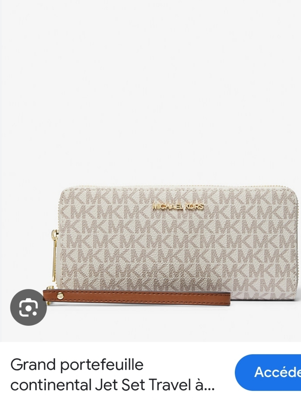 NWOT Michael Kors Continental Jet Set Monogram Travel Wallet